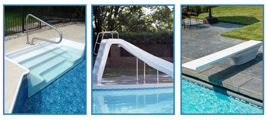 Cincinnati Ohio Fiberglass Swimming Pool Steps Slide Diving Board Repair